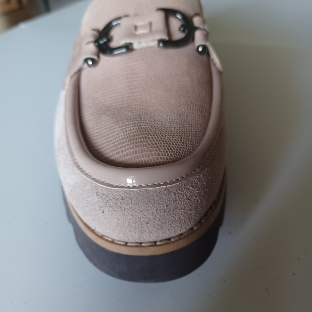 Donald Pliner Womens Blush Pink Leather Lug Sole Bit Loafers HPCLIO-CS Size 10M - Picture 16 of 16